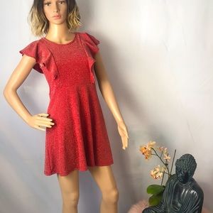 Epic Threads Orange/Silver Mini Dress